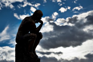 Rodin's Thinker in Silhouette 0782