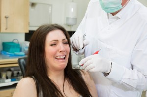 Afraid woman