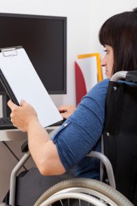 Working disabled girl