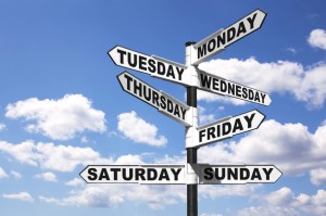 Week days signpost