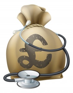 Pound Money Sack and Stethoscope