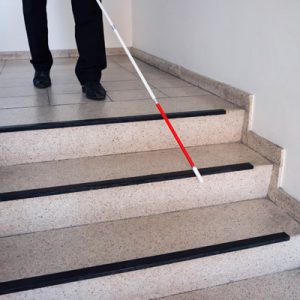 Falling down on the stairs