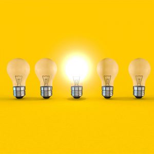 standing out from the crowd wih new idea or solution