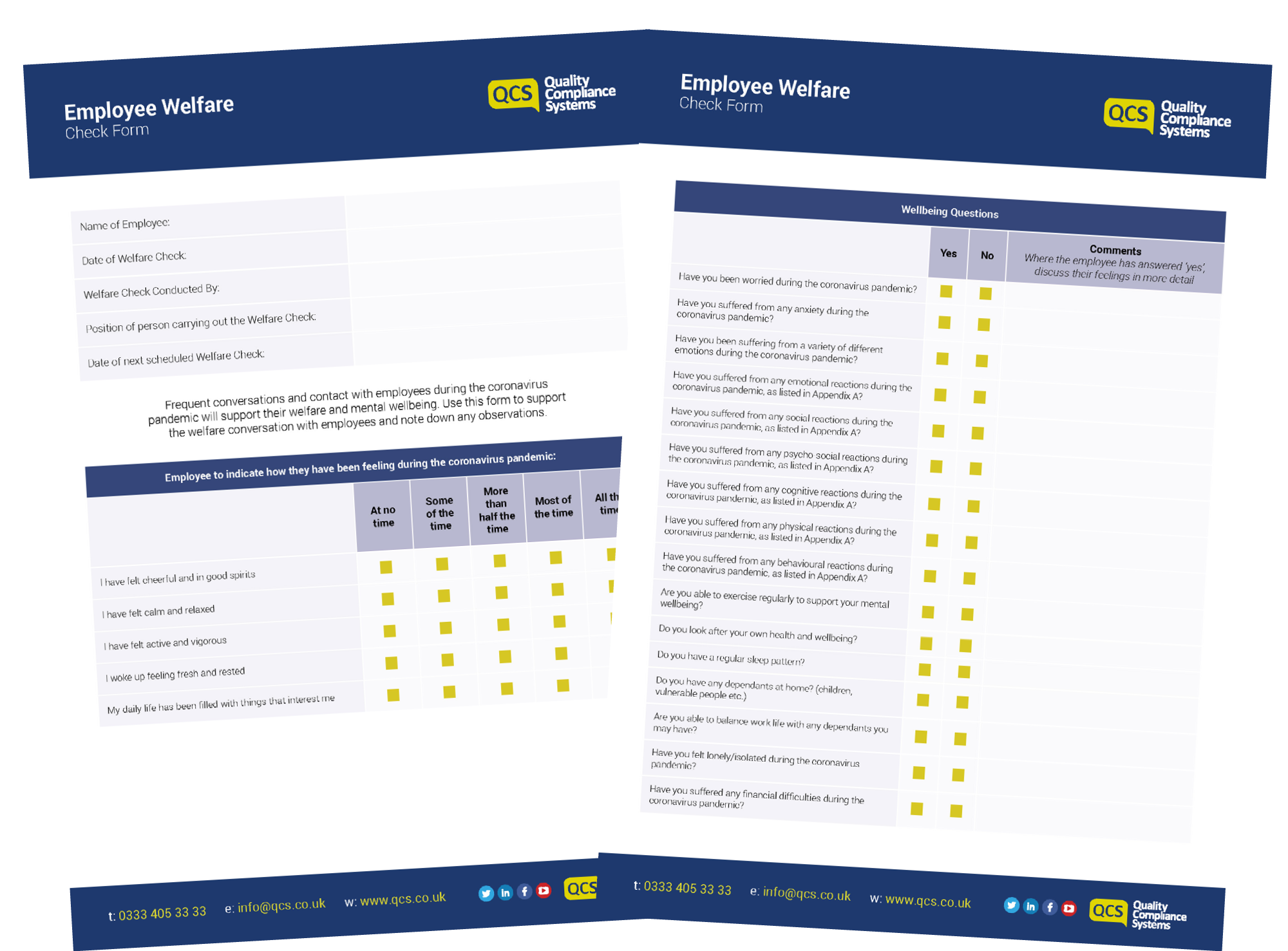 Free Employee Wellbeing Checklist QCS