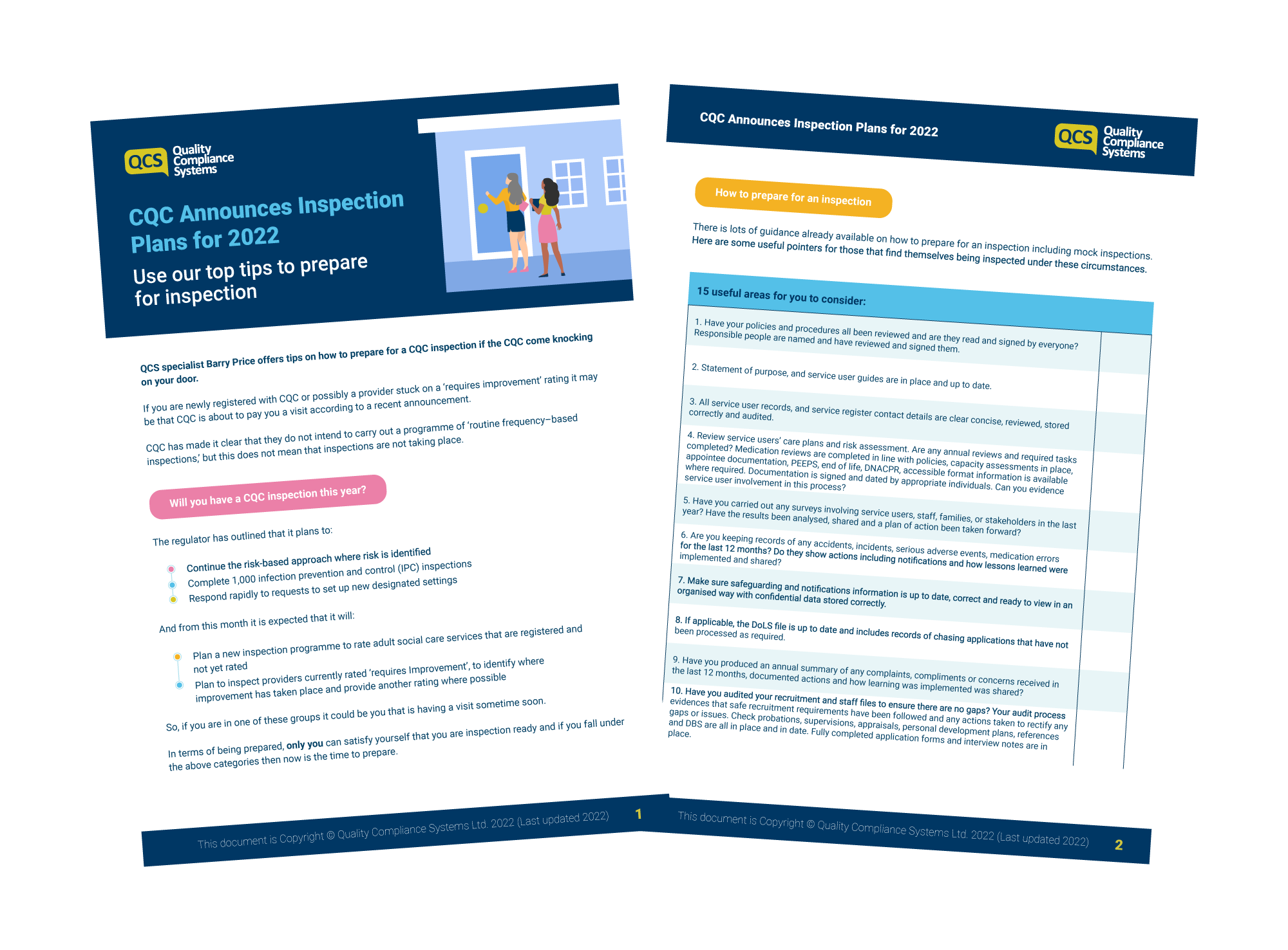CQC Inspection Checklist QCS