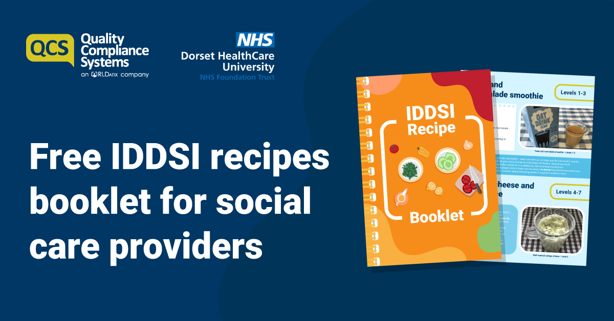 Free IDDSI recipes booklet for social care providers Adult Social