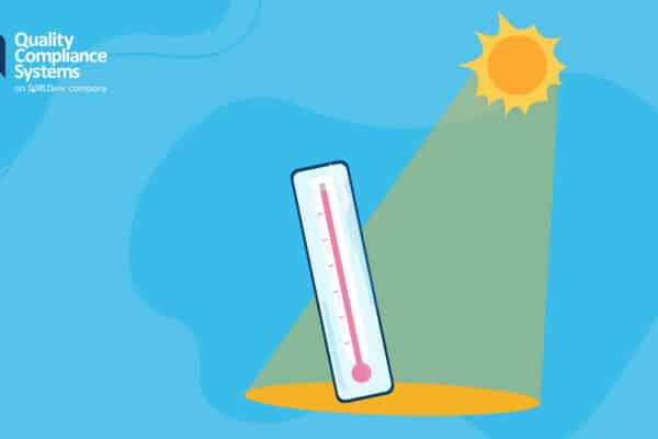 Image of the sun with a thermometer indicating a hot day