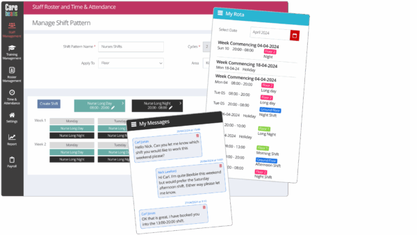 staff roster care software transparent